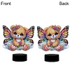 Schmetterling Bär Nachtlicht doppelseitig - 5d DIY Bastellampe