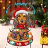 DIY Christmas Dachshund-Acrylic Diamond Painting Ornaments With Shaking Head Function