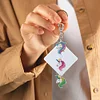 >SALE<DIY Diamond Art Key Rings Unicorn Keychain Supplies Gift for Kids (PT25)