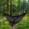 Triangle Hamac ext&eacute;rieur portable en maille triangulaire Voyage Camping, Multi Personne Imperm&eacute;able pour Arri&egrave;re-Cour Jardin