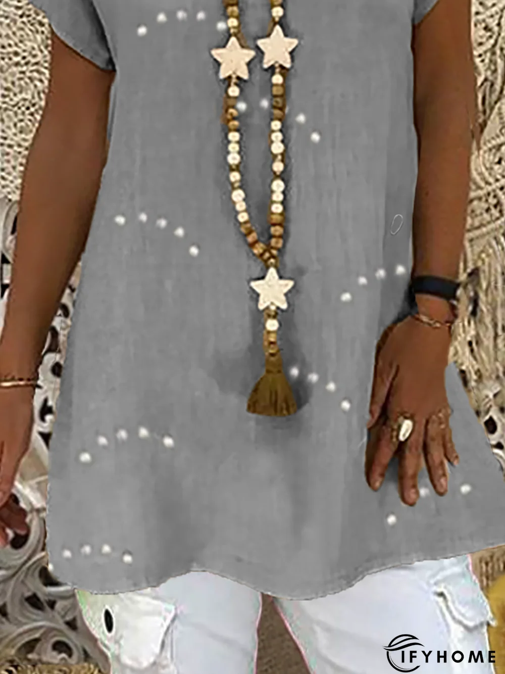 Vintage Short Sleeve Casual Top | IFYHOME