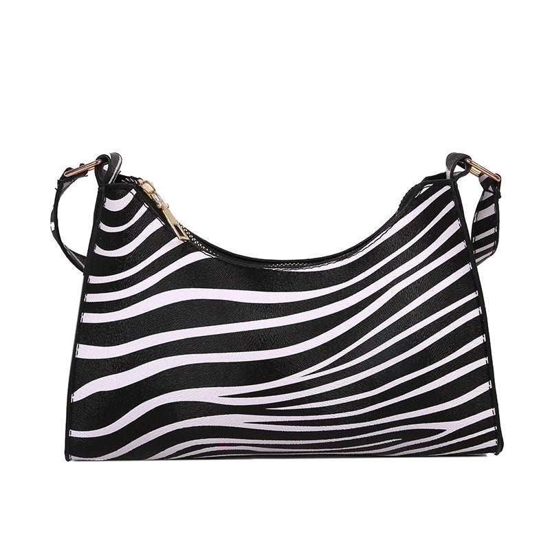 Zebra Leopard Striped One-shoulder Underarm Bag