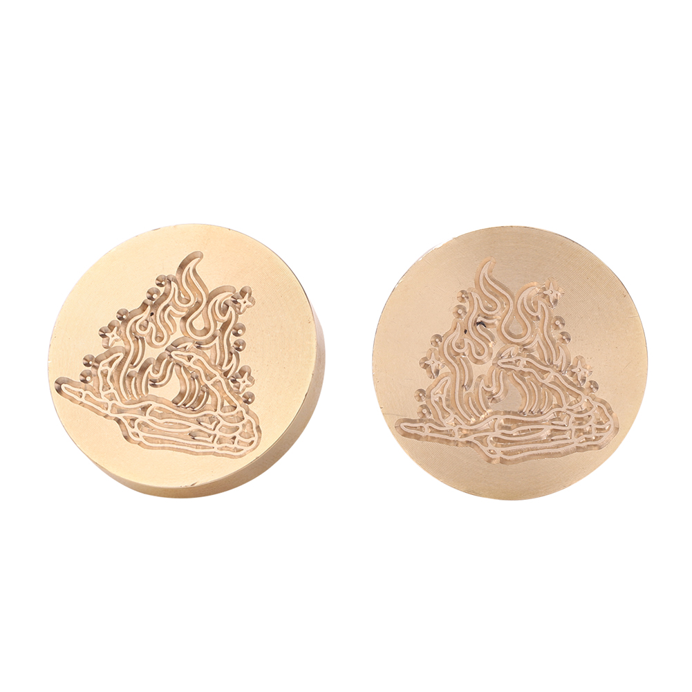 

30mm Skull Round Fire Lacquer Seal Wax Head - Wax Seal Stamp, 501 Original