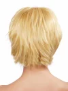 Fluffy Blond Straight Hair Oblique Bangs Short Hair Wig