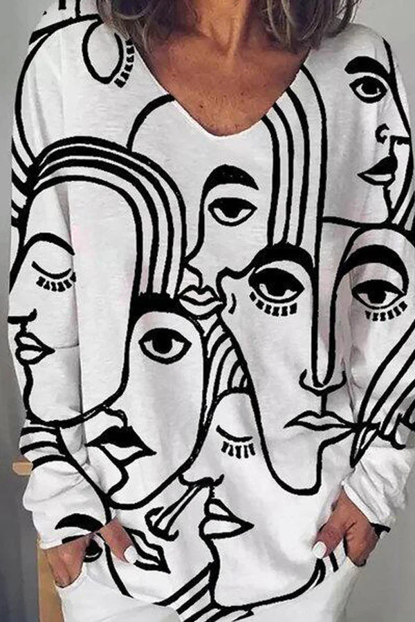 Fashion Long Sleeve Plus Size Sweatshirt