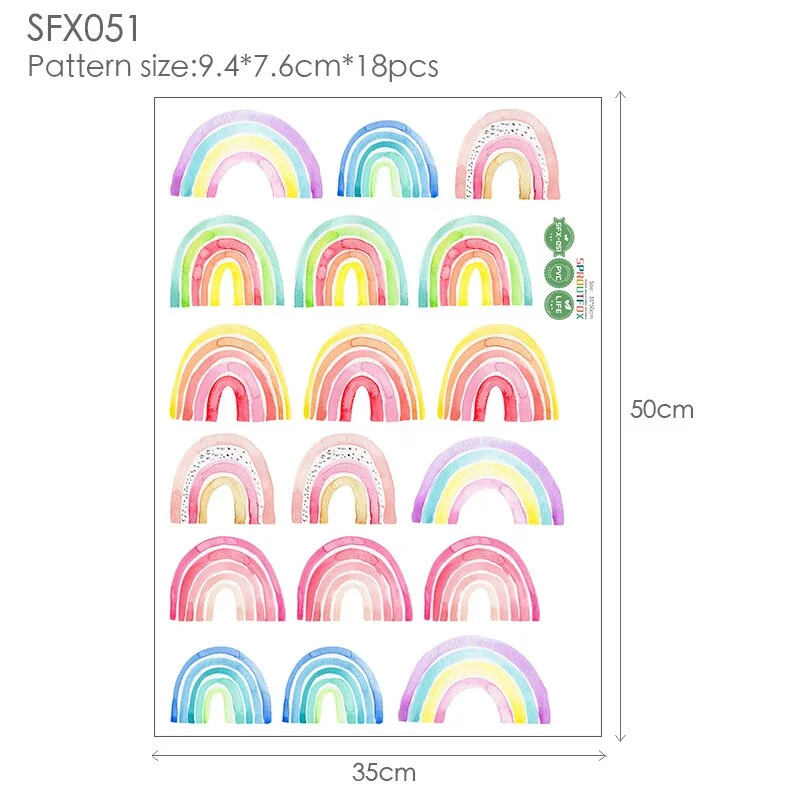 Rainbow Wall Stickers Decoration Baby Room Stickers On The Wall Kids Room Decoration Kids Wall Stickers For Girls Rooms