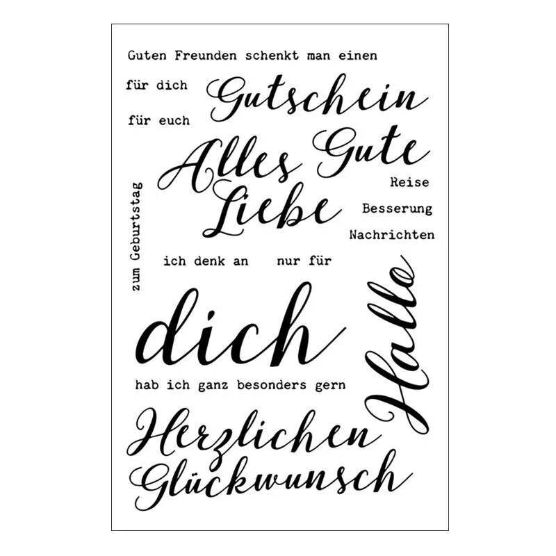 German Series Transparent Stamps New 2022 Rubber Silicone Seal for DIY Scrapbooking Card Making Album Decoration Crafts
