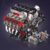 F488 supercar V8 engine ever-changing creative series assembled building blocks engine assembly model science and education toys