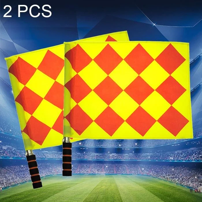 2 PCS Football Training Banners Flag Football Referee Patrol Flag