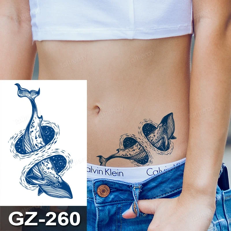 Waterproof Temporary Juice ink Sticker Triangle Star Words Feather Natural Fruit Gel Long lasting Tattoo Art for Men Women Arm