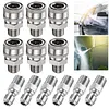 3/8 Inch Power Washer Quick Connect Kit Stainless Steel Adapter Set Power Washer Adapter Fittings Female/Male NPT Thread 12 Pcs 5000 PSI