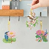15Pcs Flowers Animals DIY Double Sided Diamond Painting Keychain Kits for Adults