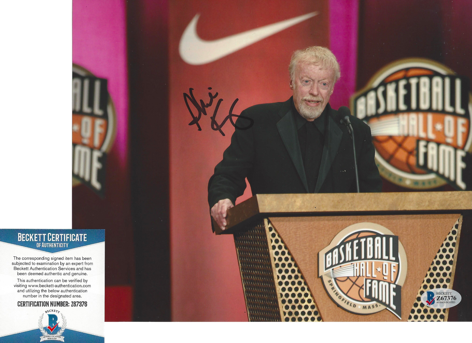 NIKE FOUNDER PHIL KNIGHT SIGNED 8x10 Photo Poster painting 5 SHOES OREGON DUCKS BECKETT COA BAS