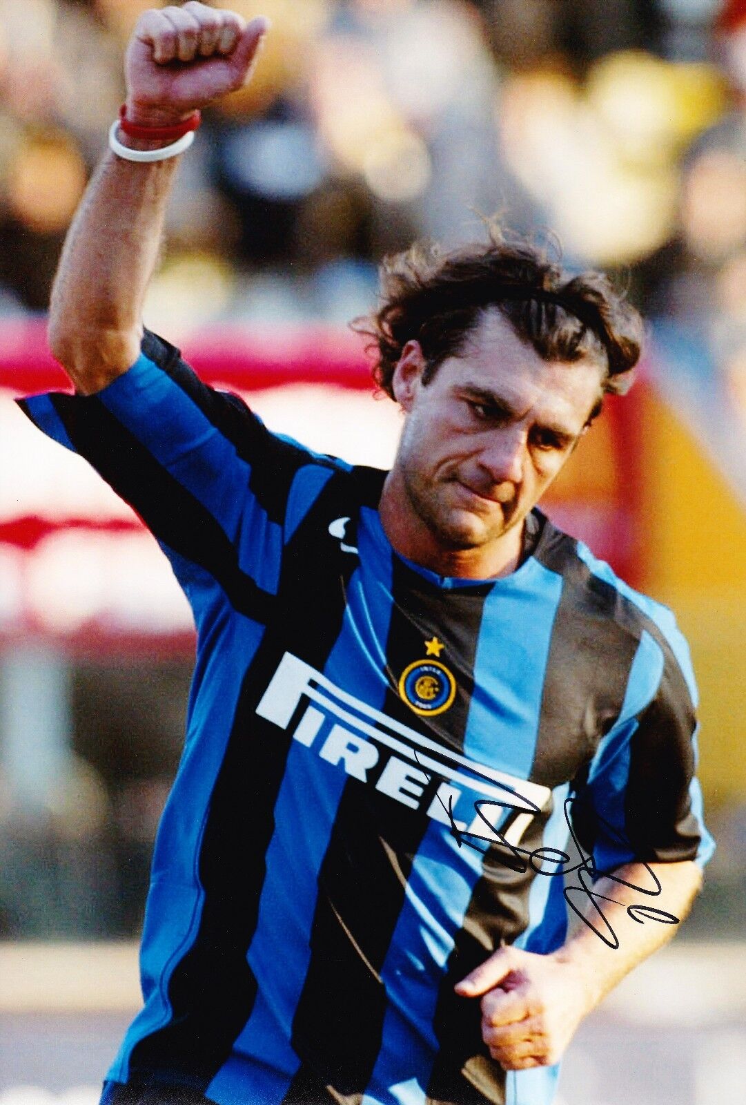 Christian Vieri Signed 12X8 Photo Poster painting Inter Milan & Italy ITALIA AFTAL COA (9140)