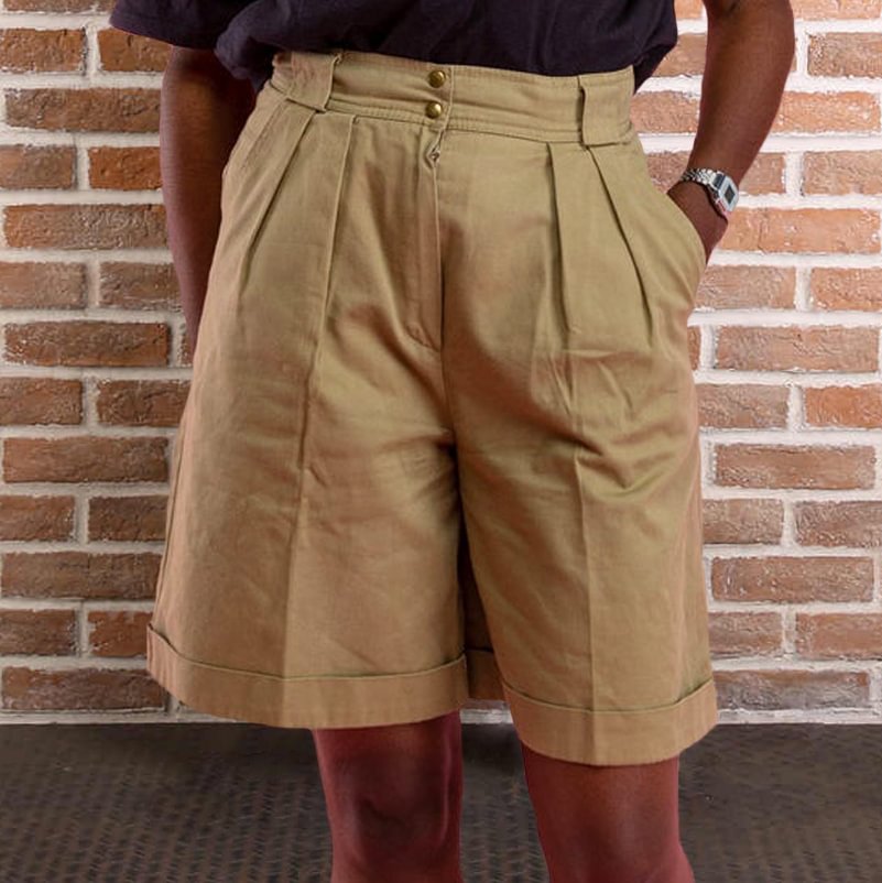 90s retro formal Bermuda shorts