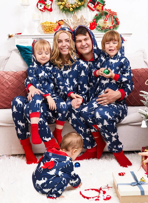Reindeer Christmas Matching Family Jumpsuits