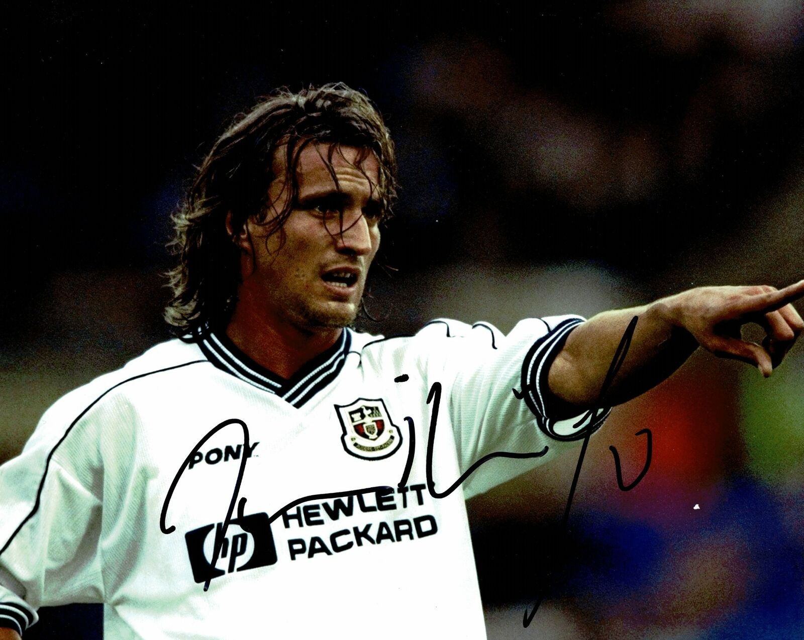 David Ginola SIGNED 10X8 Photo Poster painting Tottenham Hotspur F.C. AUTOGRAPH AFTAL COA (1141)