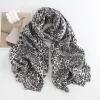 Coffee Leopard Print Shawl Scarf