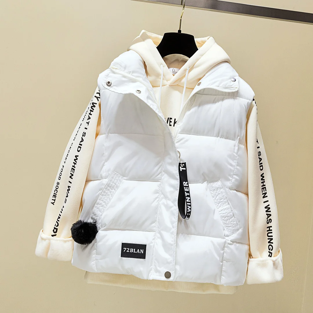 Toloer 2024 Spring And Autumn Cotton Vest Women's Short Korean Version Of Autumn And Winter Women's Vest Vest Women's Jacket-Outfit Ideas