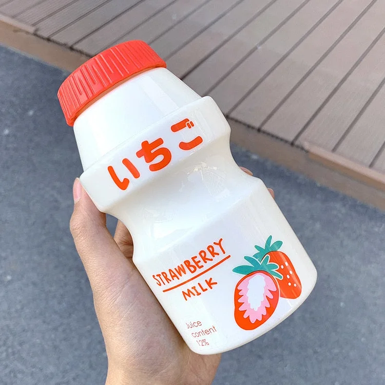 BPA Free Plastic Fruit Juice Milk Carton Water Bottle - Gotamochi Kawaii Shop, Kawaii Clothes