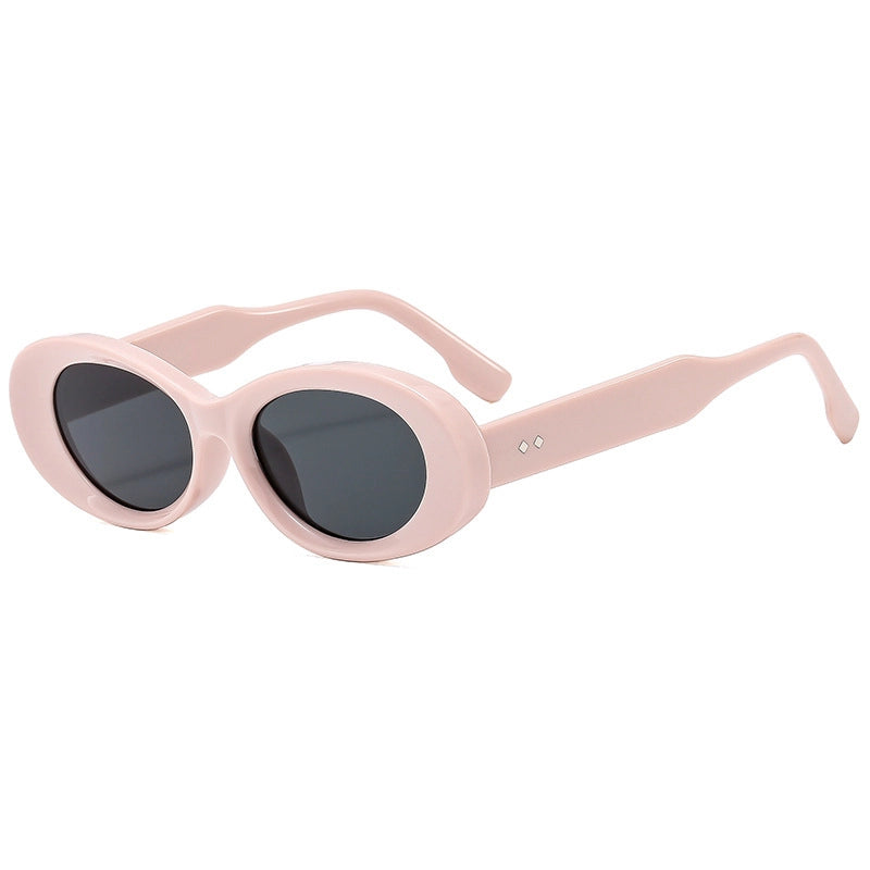 Basic Minimalist Geometric Ac Oval Frame Full Frame Women’s Sunglasses