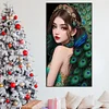 (40*70cm)Peacock Girl - Full Round Drill Diamond Painting