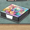 (US Local)Butterfly PU Diamond Art Note Box with 160 Sheets of Paper Craft Kit
