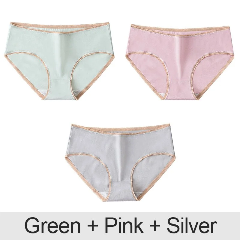 3PCS/Set Cotton Panties Patchwork Women Panties Sexy Lingerie Female Underwear Underpants Woman Panties Briefs Intimate Pantys