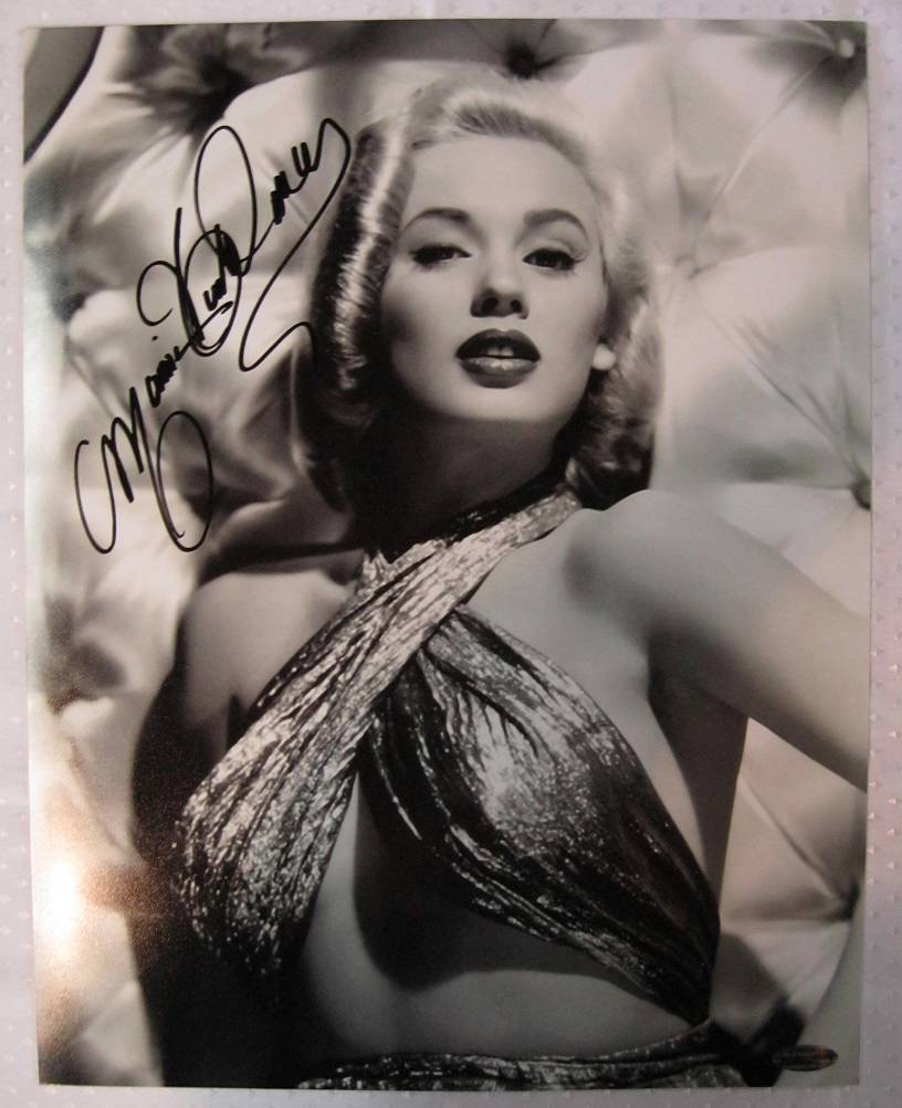 Mamie Van Doren Signed 16x20 Autograph Photo Poster painting Playboy Model Auto OC Dugout Holo B