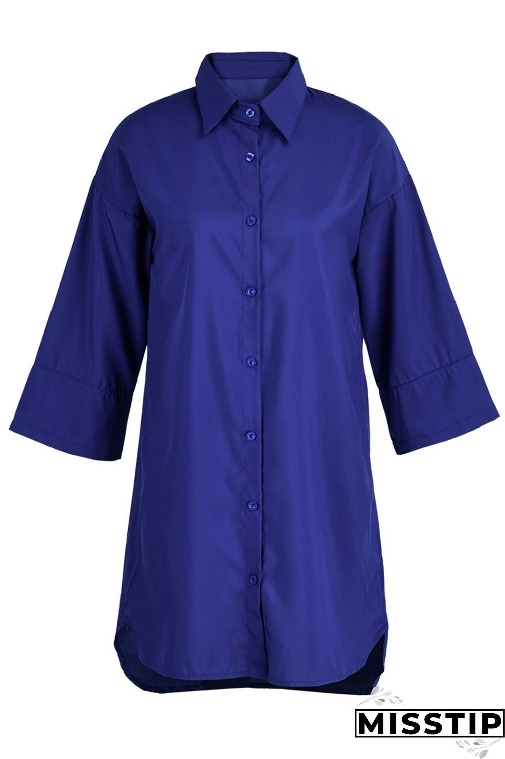 Green Casual Solid Patchwork Buckle Turndown Collar Shirt Dress Dresses