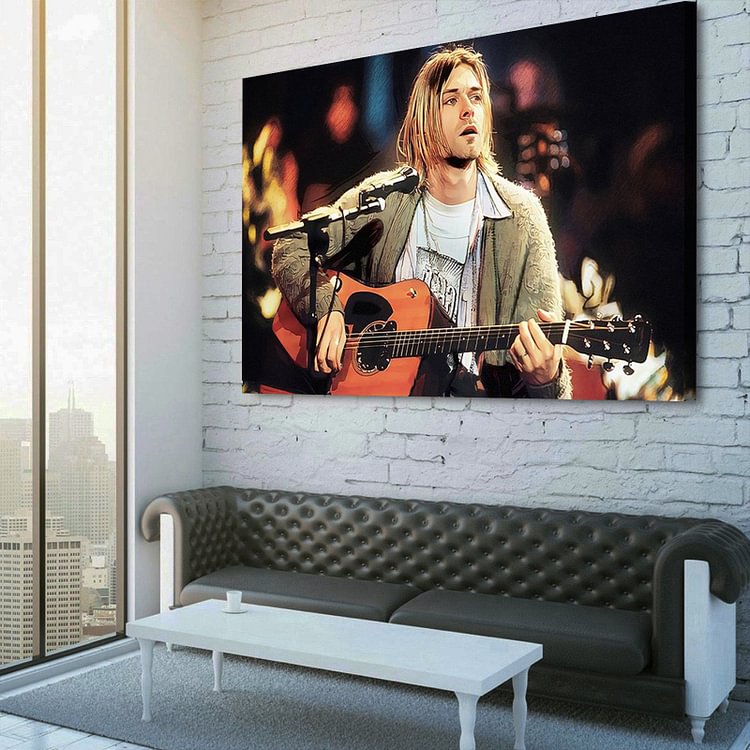 Nirvana Singer Kurt Cobain Canvas Wall Art MusicWallArt