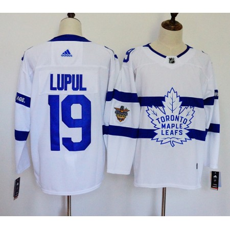 Men's  Toronto Maple Leafs #19 Joffrey Lupul White 2018 NHL Stadium Series Stitched NHL Jersey