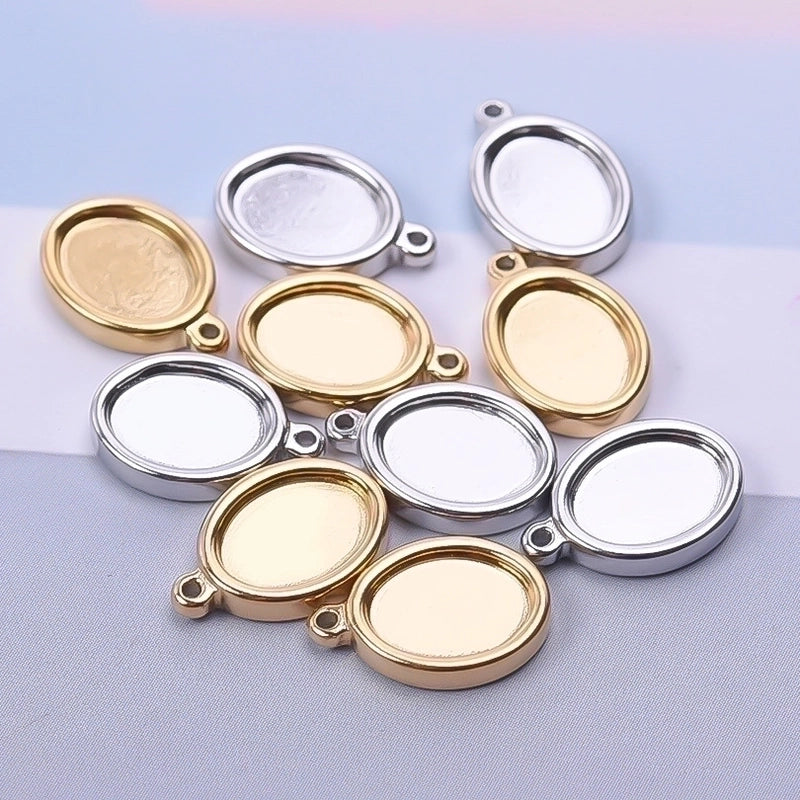 1 Piece 8*12mm 304 Stainless Steel Geometric Jewelry Accessories Pendant