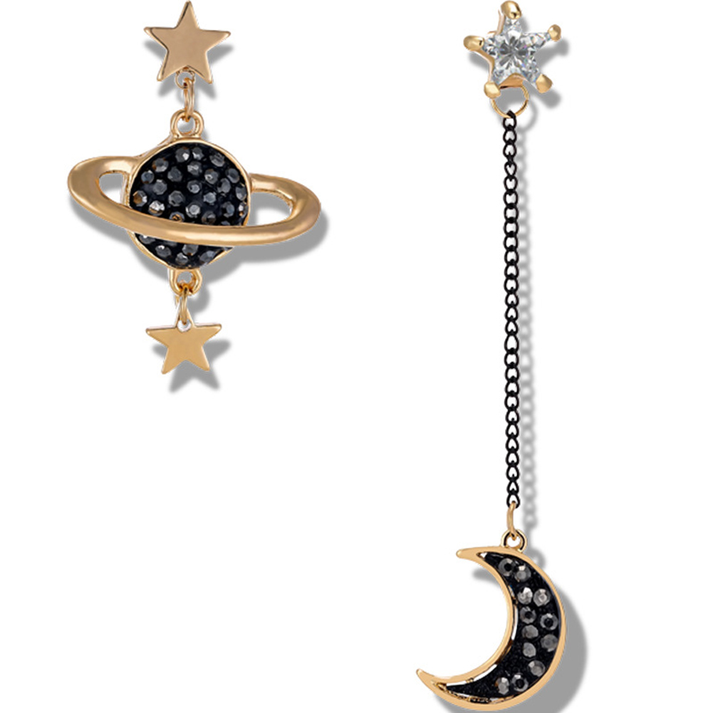 

Asymmetry Star Moon Eardrop Earrings, 501 Original