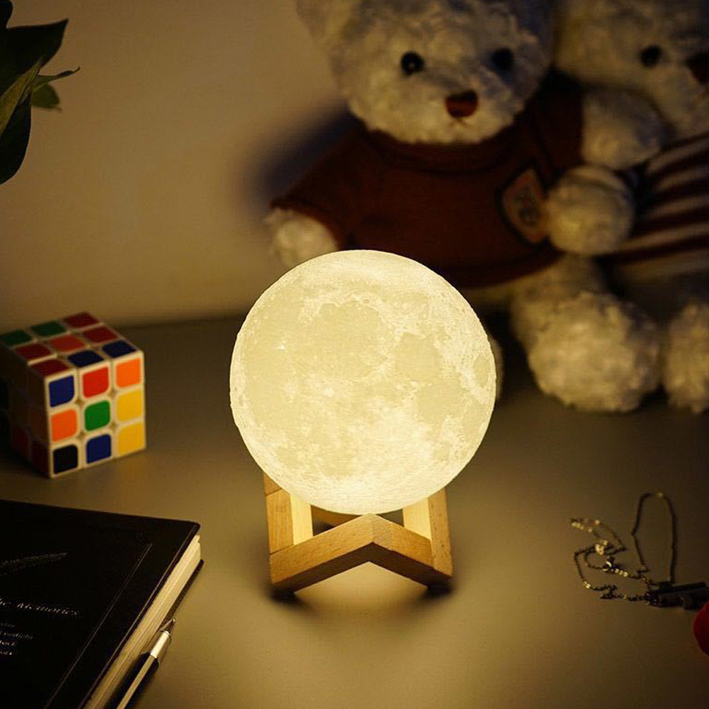 

3D Printed PVC Moon Touch-Remote Night Lights Lamps, 501 Original
