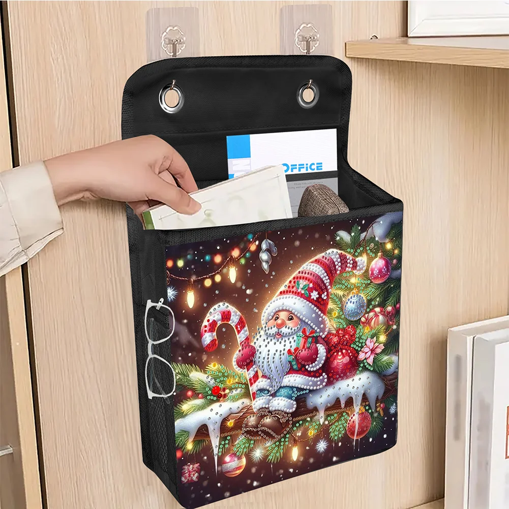 5D DIY Christmas Gnome Diamond Painting Hanging Storage Bag Diamond Art Organizer Box Home Decor 