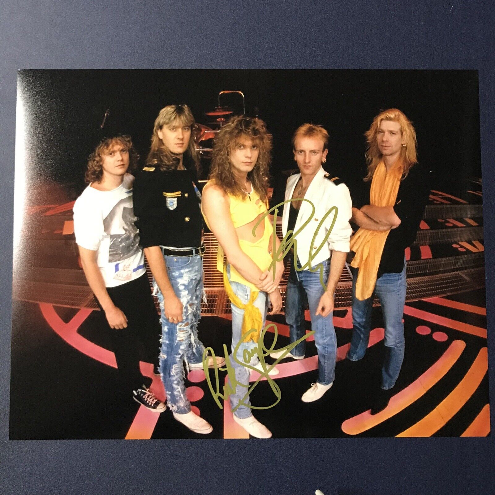 PHIL COLLEN & RICK SAVAGE HAND SIGNED 11x14 Photo Poster painting AUTOGRAPHED DEF LEPPARD COA