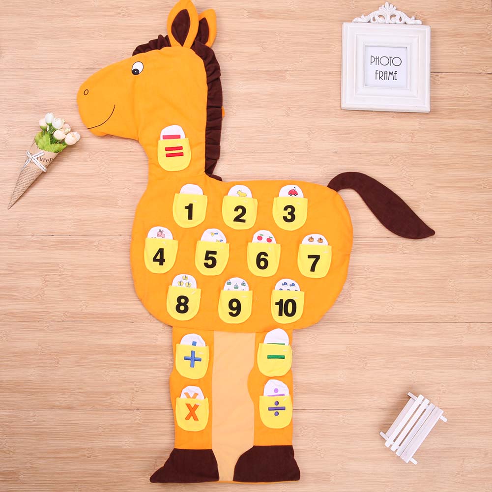 

Cute Horse Number Wall Chart Educational Intelligence Toy for Baby Kid (A)-203034.01, Orange, 501 Original