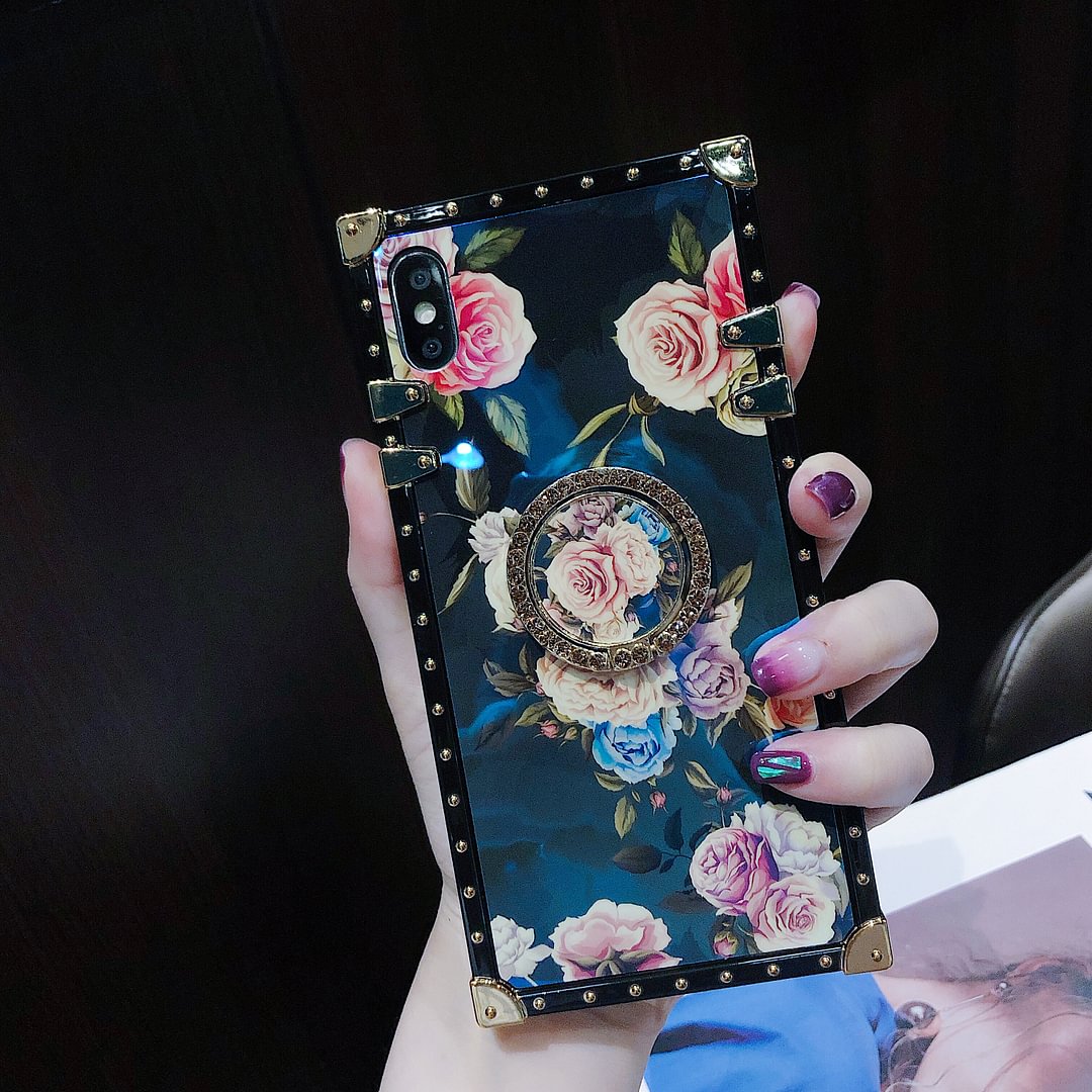 Rose Bracket Case for Apple iPhone--[GUCCLV]