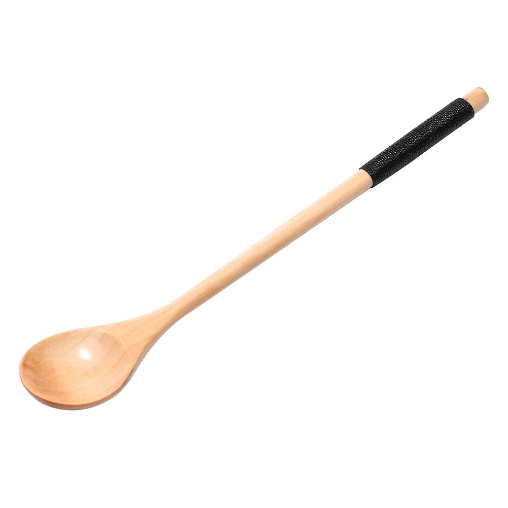 

Long Handle Spoon Wood Rice Soup Dessert Coffee Tea Mixing Kitchen Tools, Wooden spoon-b, 501 Original