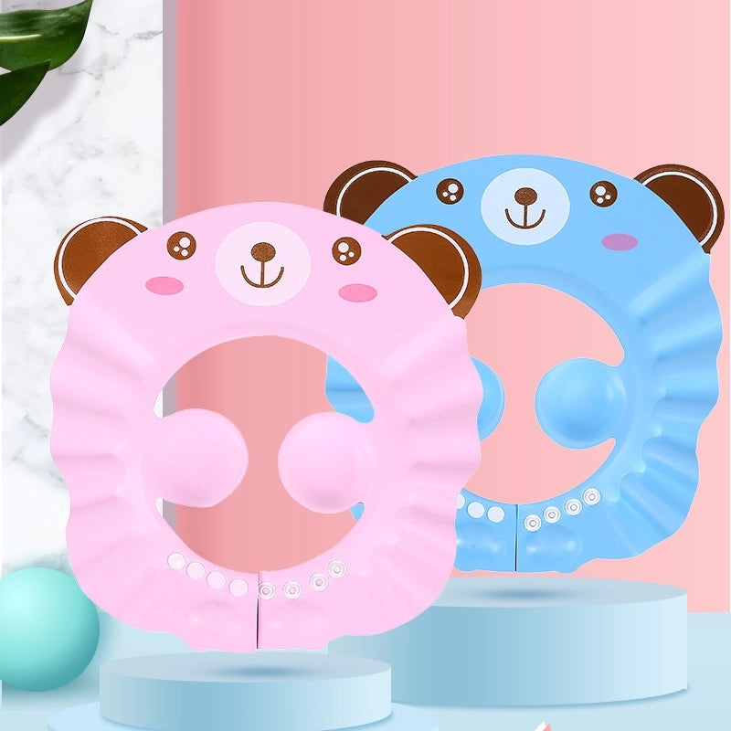 Cute Cartoon Waterproof Ear Protection Shampoo Cap Baby Accessories