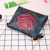 DIY Rose Special Shaped Diamond Painting Women Leather Chain Crossbody Bags