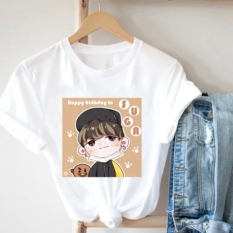 BTS Member Cartoon Casual T-shirt