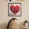 Roses rouges en forme de c&oelig;ur pour la Saint-Valentin, kits sp&eacute;ciaux de peinture en forme de per&ccedil;eur partiel 5d DIY pour adultes d&eacute;butants, peintures d
