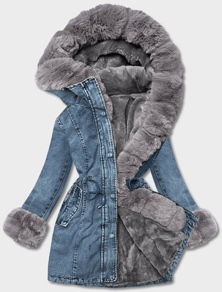 Women's Denim Faux Fur Parka