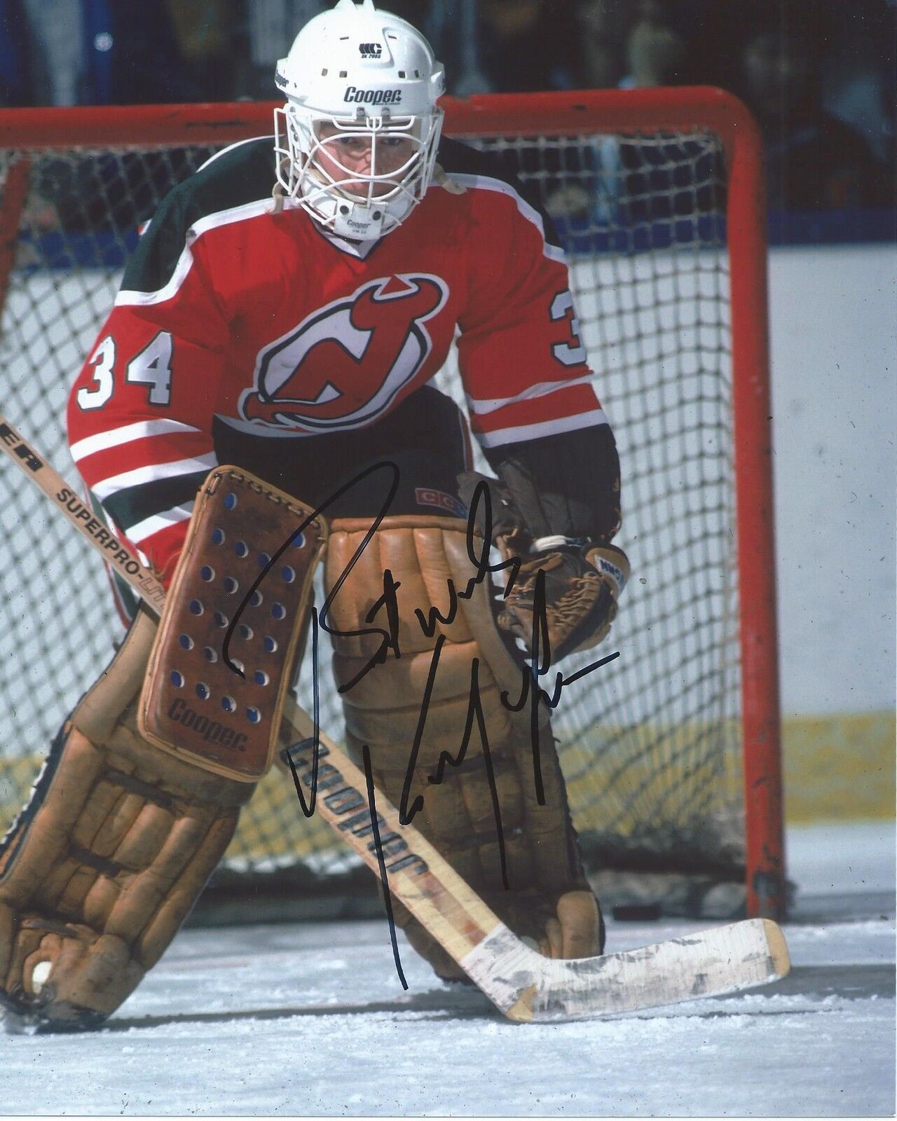 Kirk McLean Signed 8x10 Photo Poster painting New Jersey Devils Autographed COA