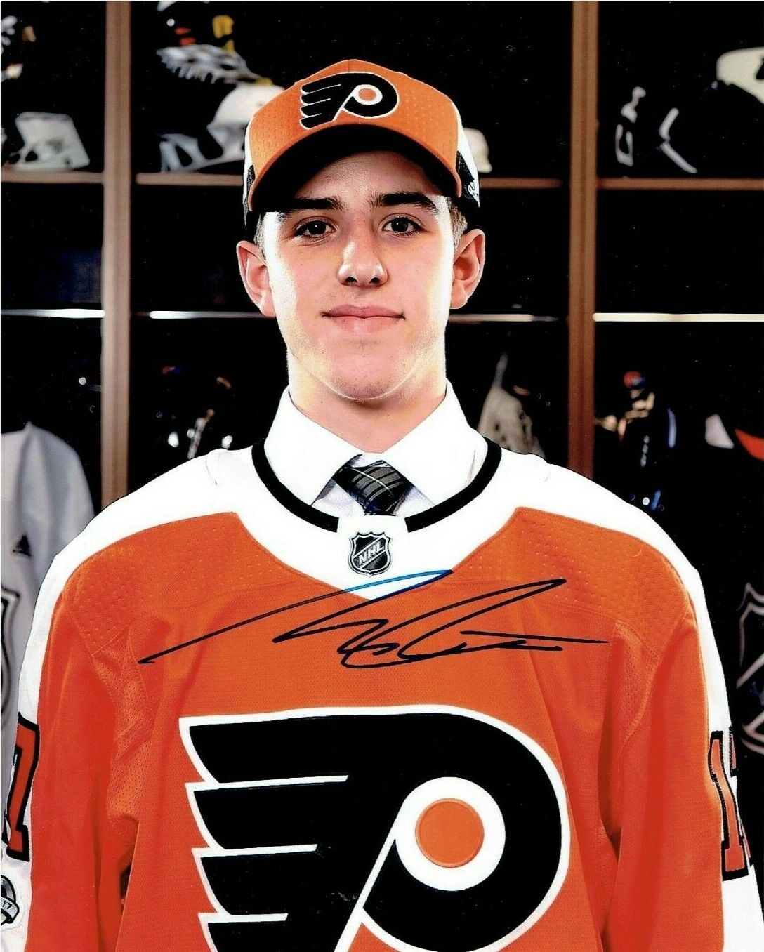 MORGAN FROST autographed SIGNED PHILADELPHIA FLYERS 8X10 Photo Poster painting #2