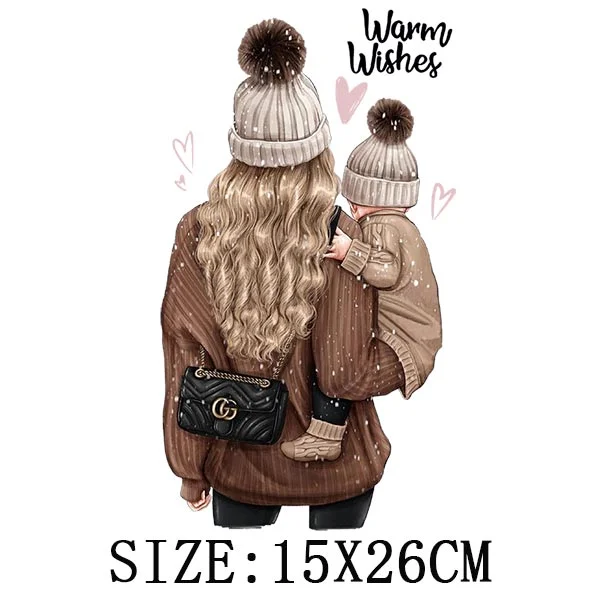 Fashion Girls Thermal Sticker On T-shirt DIY A-levels Iron On Transfer For Clothing Pretty Lady On Woman Clothes Patch Appliqued