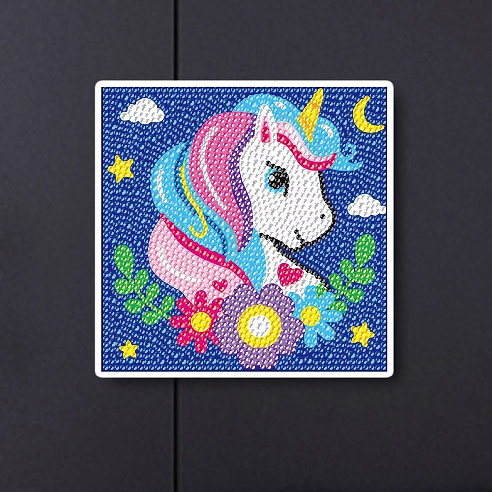 Diamond Painting - Full Crystal Rhinestone - Unicorn(18*18cm)