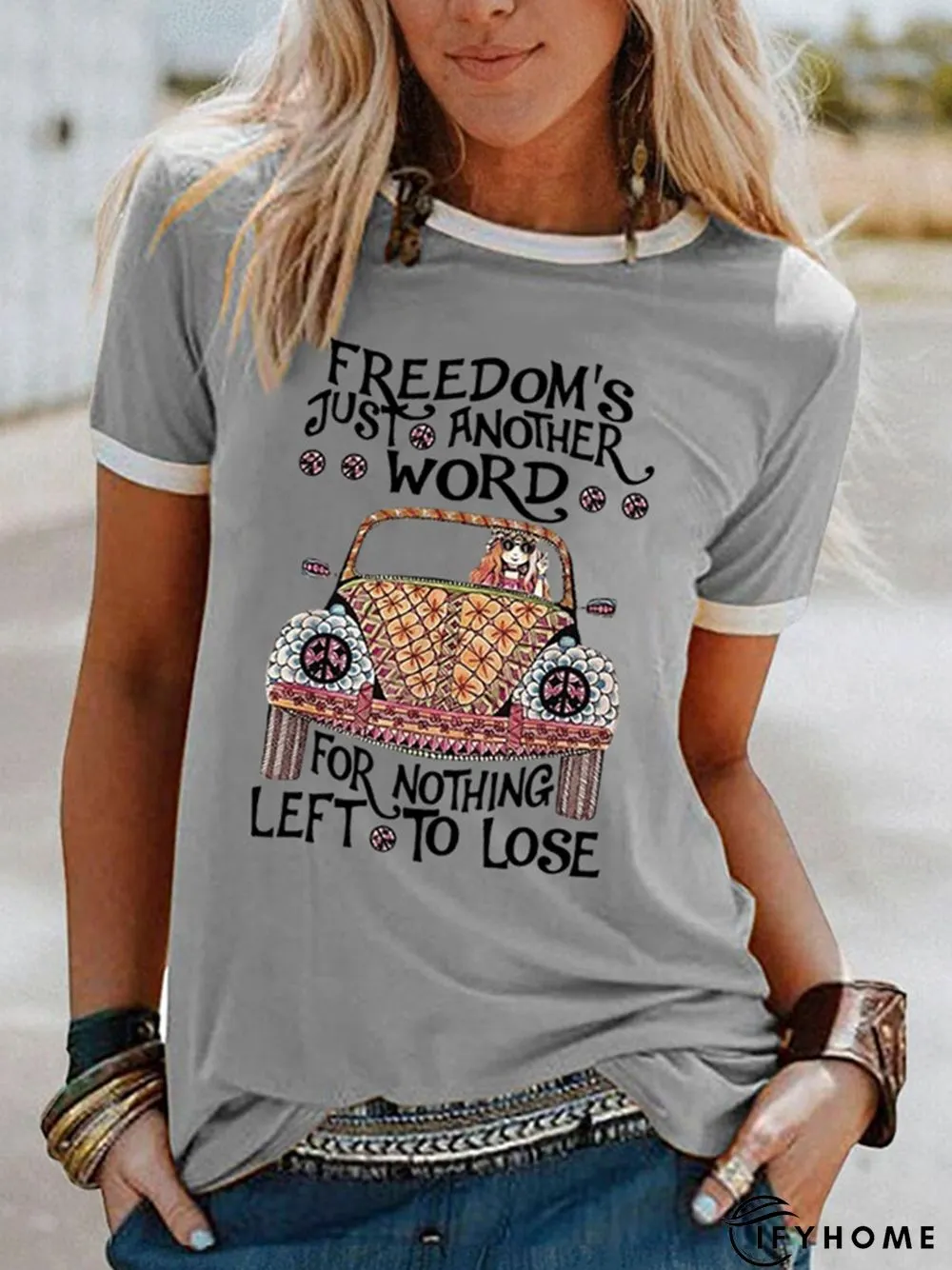 Printed Short Sleeve Casual Modal T-shirt | IFYHOME